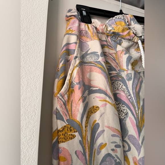 Anthropologie Floral Joggers 1X Saturday Sunday Pastel Colors - Picture 10 of 10